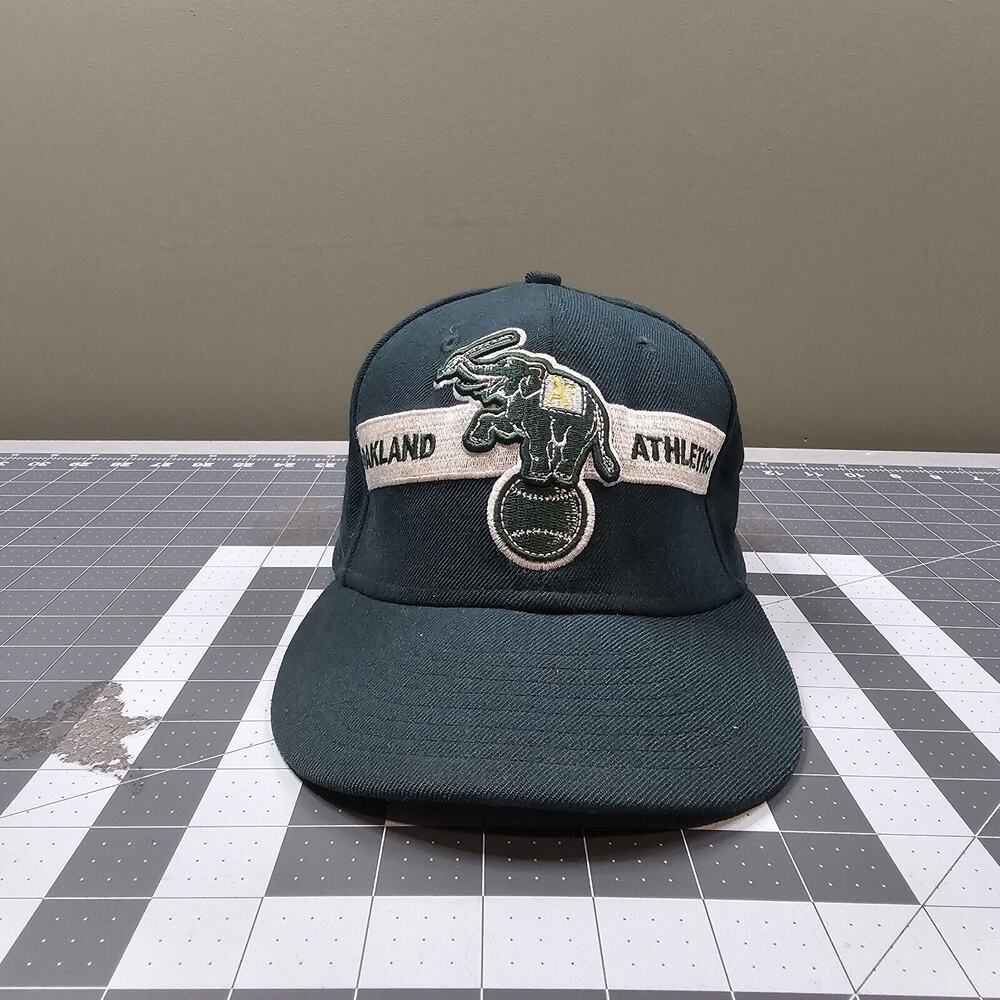 Oakland Athletics A's Snapback Hat Cap New Era Elephant Green Wool Baseball MLB